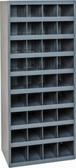 Durham - 36 Bin Bin Shelving Unit with Openings - 17-7/8 Inch Overall Width x 12 Inch Overall Depth x 42 Inch Overall Height, Gray Steel Bins - Apex Tool & Supply