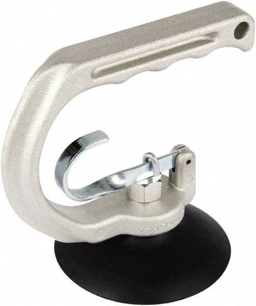 Made in USA - 25 Lb. Capacity Heavy Duty Double Cup Sheet Metal Lifter with Release Trigger - 4 Inch Cup Diameter - Apex Tool & Supply