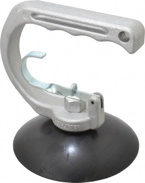 Made in USA - 35 Lb. Capacity Heavy Duty Double Cup Sheet Metal Lifter with Release Trigger - 5 Inch Cup Diameter - Apex Tool & Supply