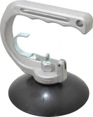 Made in USA - 35 Lb. Capacity Heavy Duty Double Cup Sheet Metal Lifter with Release Trigger - 5 Inch Cup Diameter - Apex Tool & Supply