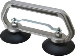 Made in USA - 50 Lb. Capacity Heavy Duty Double Cup Sheet Metal Lifter with Release Trigger - 10 Inch Handle Length and 4 Inch Cup Diameter - Apex Tool & Supply