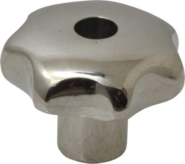 KIPP - 1-1/4" Head Diam, 7 Point Lobed Knob - 1/4-20 Hole, Stainless Steel - Apex Tool & Supply