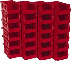 Akro-Mils - 10 Lb. Load Capacity, 7-3/8" Deep, Red Polymer Hopper Stacking Bin - 3" High x 4-1/8" Wide x 7-3/8" Long - Apex Tool & Supply