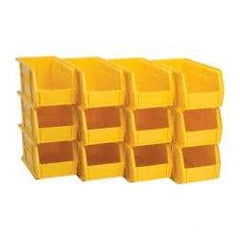 Akro-Mils - 30 Lb. Load Capacity, 10-7/8" Deep, Yellow Polymer Hopper Stacking Bin - 5" High x 5-1/2" Wide x 10-7/8" Long - Apex Tool & Supply