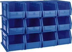 Akro-Mils - 30 Lb. Load Capacity, 10-7/8" Deep, Blue Polymer Hopper Stacking Bin - 5" High x 5-1/2" Wide x 10-7/8" Long - Apex Tool & Supply