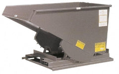 Made in USA - 6,000 Lb Load Capacity, 2 Cu Yd, Steel Self-Dumping Hopper - 57-1/2" Wide x 64-1/2" Long x 45-1/2" High - Apex Tool & Supply