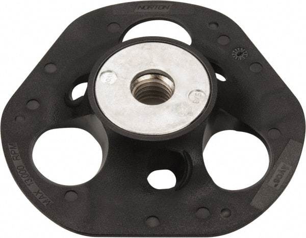 Norton - 4-1/2" Diam Quick-Change Type S Disc Backing Pad - Medium Density, 13,000 RPM, Speed-Lok Compatible - Apex Tool & Supply
