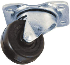 Albion - 4" Diam x 1-5/8" Wide x 5" OAH Top Plate Mount Swivel Caster - Phenolic, 450 Lb Capacity, Roller Bearing, 4 x 5-1/8" Plate - Apex Tool & Supply