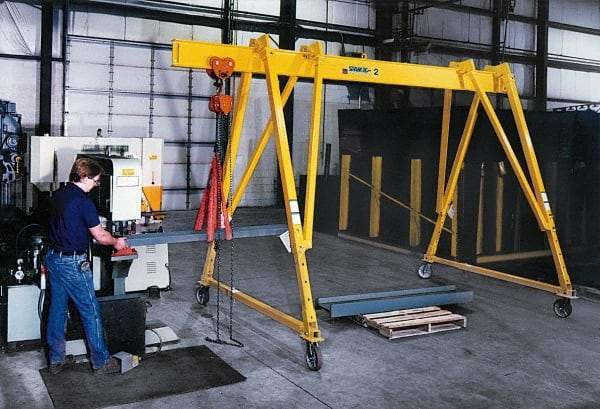 Spanco - 6,000 Lb Load Capacity Steel Gantry Crane - 10' Span - Apex Tool & Supply