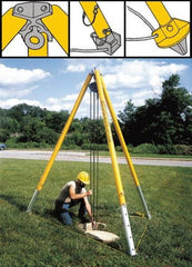 Spanco - 4,000 Lb Load Capacity, Steel Tripod Crane - Apex Tool & Supply