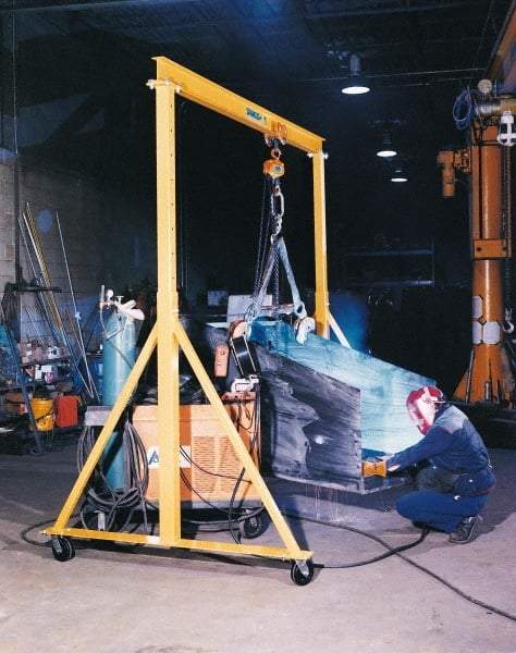 Spanco - 4,000 Lb Load Capacity Steel Gantry Crane - 11-1/2' Span - Apex Tool & Supply