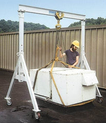 Spanco - 2,000 Lb Load Capacity Aluminum Gantry Crane - 12' Span - Apex Tool & Supply