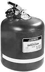 Justrite - 2.5 Gal Polyethylene Type I Safety Can - 362mm High x 10-3/4" Diam, Red - Apex Tool & Supply