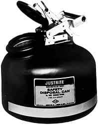 Justrite - Safety Disposal Cans Capacity (Gal.): 5.00 Material: Polyethylene - Apex Tool & Supply