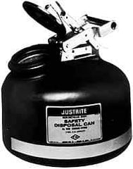 Justrite - Safety Disposal Cans Capacity (Gal.): 5.00 Material: Polyethylene - Apex Tool & Supply