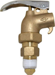 Justrite - 3/4" NPT Brass Adjustable Drum Faucet - FM Approved, Internal Arrester, Self Closing - Apex Tool & Supply