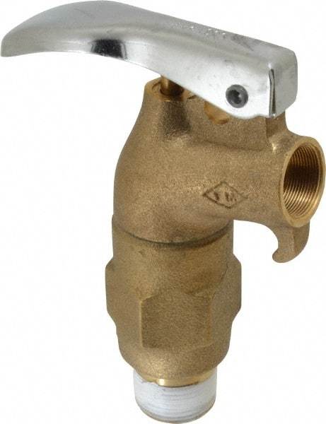 Justrite - 3/4" NPT Brass Rigid Drum Faucet - FM Approved, No Arrester, Self Closing - Apex Tool & Supply