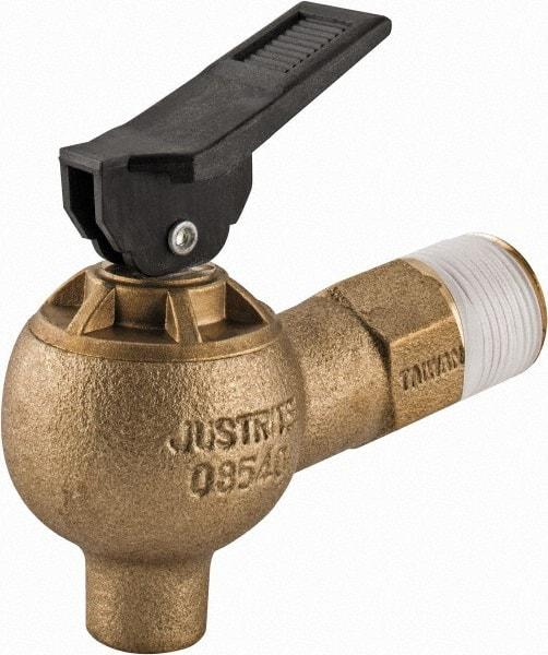 Justrite - 3/4" NPT Brass Drum Faucet - FM Approved - Apex Tool & Supply