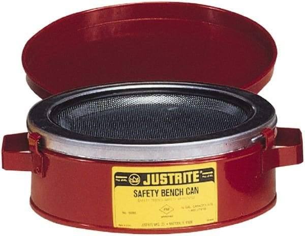 Justrite - Safety Bench Cans & Dip/Wash Tanks Type: Bench Can Capacity (Qt.): 1.00 - Apex Tool & Supply