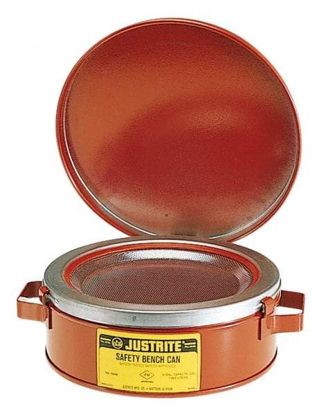 Justrite - Safety Bench Cans & Dip/Wash Tanks Type: Bench Can Capacity (Qt.): 2.00 - Apex Tool & Supply