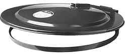 Justrite - 30 Gal, Steel Drum Cover - Hinged Self-Closing Drum Cover - Apex Tool & Supply