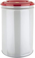 Justrite - 55 Gallon Complete Unit Fire Resistant Steel Drum and Head - 23-3/4 Inch Outside Diameter, 7-7/8 Inch Opening Diameter, 35-1/2 Inch High, FM Standards - Apex Tool & Supply