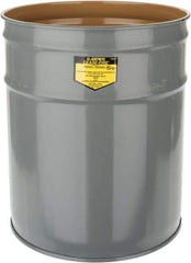 Justrite - 4-1/2 Gallon Fire Resistant Steel Drum - 11-7/8 Inch Outside Diameter, 13-1/4 Inch High, UL Standards - Apex Tool & Supply