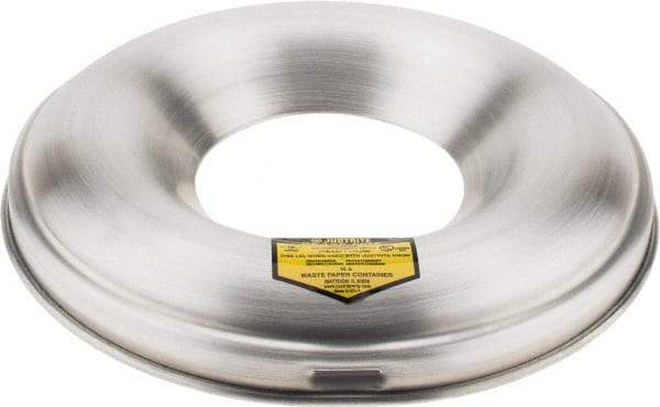 Justrite - Aluminum Steel Fire Resistant Head - 12 Inch Outside Diameter, 4.5 Gallon Complete Drum, 5 Inch Opening Diameter, FM and UL Standards - Apex Tool & Supply