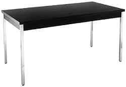 Made in USA - 60" Long x 20" Wide x 29" High Stationary Apron Tables - Walnut (Color), Steel - Apex Tool & Supply