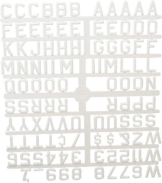 Ghent - Plastic Letter Kits Type: Reusable Letters Display Size: 3/4 (Inch) - Apex Tool & Supply