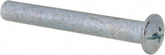 Made in USA - #10-24 Thread Barrel, Slotted/Phillips Drive, Steel Sex Bolt & Binding Post - Zinc-Plated Finish, 2" Long Barrel - Apex Tool & Supply