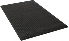 Wearwell - 5' Long x 3' Wide, Dry Environment, Anti-Fatigue Matting - Black, Vinyl with Vinyl Sponge Base, Rounded on 4 Sides - Apex Tool & Supply