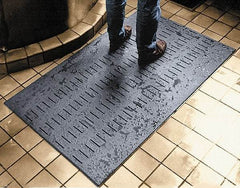 Wearwell - 60' Long x 2' Wide, Dry/Wet Environment, Anti-Fatigue Matting - Black, Vinyl with Vinyl Base, Beveled on 4 Sides - Apex Tool & Supply