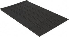 Wearwell - 5' Long x 3' Wide, Dry/Wet Environment, Anti-Fatigue Matting - Black, Vinyl Base, Beveled on 4 Sides - Apex Tool & Supply