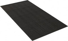 Wearwell - 6' Long x 3' Wide, Dry/Wet Environment, Anti-Fatigue Matting - Black, Vinyl with Vinyl Base, Beveled on 4 Sides - Apex Tool & Supply
