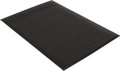 Wearwell - 3' Long x 2' Wide, Dry Environment, Anti-Fatigue Matting - Black, Vinyl with Vinyl Sponge Base, Rounded on 4 Sides - Apex Tool & Supply