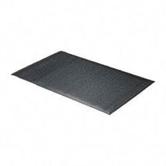 Wearwell - 5' Long x 3' Wide, Dry Environment, Anti-Fatigue Matting - Black, Vinyl with Vinyl Sponge Base, Rounded on 4 Sides - Apex Tool & Supply