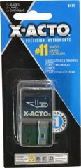 X-ACTO - 15 Piece Steel Hobby Blade - 1-19/32" OAL - Apex Tool & Supply
