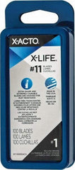 X-ACTO - 100 Piece Steel Hobby Blade - 1-19/32" OAL - Apex Tool & Supply
