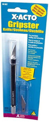 X-ACTO - 5-3/4" OAL Carbon Steel Hobby Knife - #11 Classic Fine Point Blade, Nonslip Rubber Handle - Apex Tool & Supply