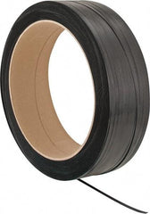 Made in USA - 9,000' Long x 1/2" Wide, Coil Case Polypropylene Strapping - 400 Lb Capacity, 0.018" Thick - Apex Tool & Supply