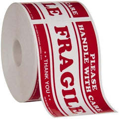Made in USA - Fragile Please Handle With Care Shipping Label - 5" High x 3" Wide - Apex Tool & Supply