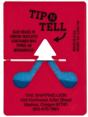 Made in USA - Tip-N-Tell Concealed Damage Indicators Shipping Label - Red and Black on White - Apex Tool & Supply