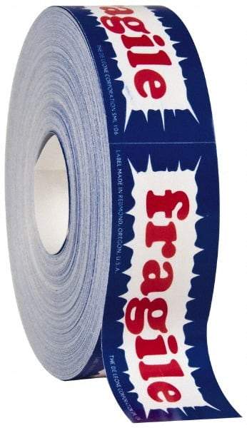 Made in USA - Fragile Shipping Label - 3" High x 1" Wide - Apex Tool & Supply