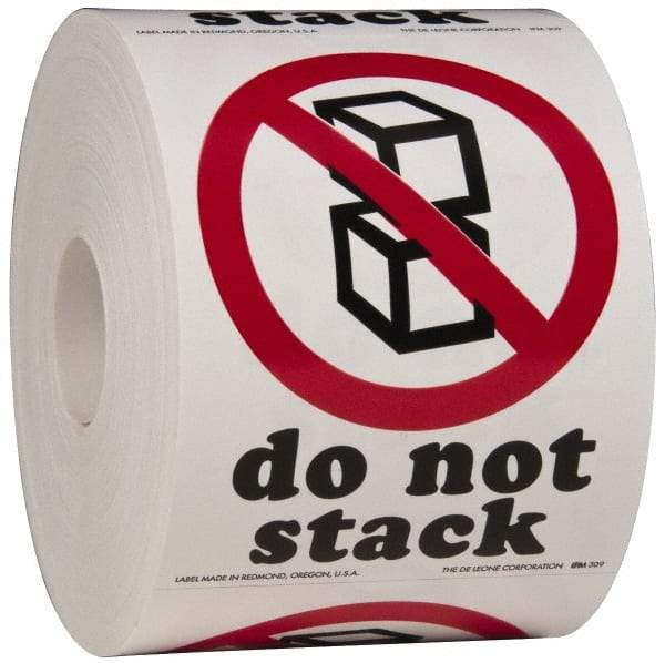 Made in USA - Do Not Stack Shipping Label - 3" High x 4" Wide - Apex Tool & Supply