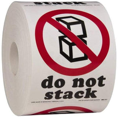 Made in USA - Do Not Stack Shipping Label - 3" High x 4" Wide - Apex Tool & Supply
