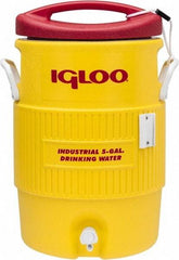 Igloo - 5 Gal Beverage Cooler - Plastic, Yellow/Red - Apex Tool & Supply