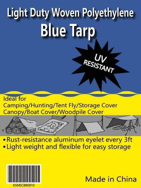 Value Collection - 20' Long x 12' Wide Polyethylene Tarp & Dust Cover - Blue - Apex Tool & Supply
