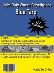 Value Collection - 20' Long x 12' Wide Polyethylene Tarp & Dust Cover - Blue - Apex Tool & Supply