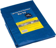 Value Collection - 16' Long x 12' Wide Polyethylene Tarp & Dust Cover - Blue, Grommet - Apex Tool & Supply